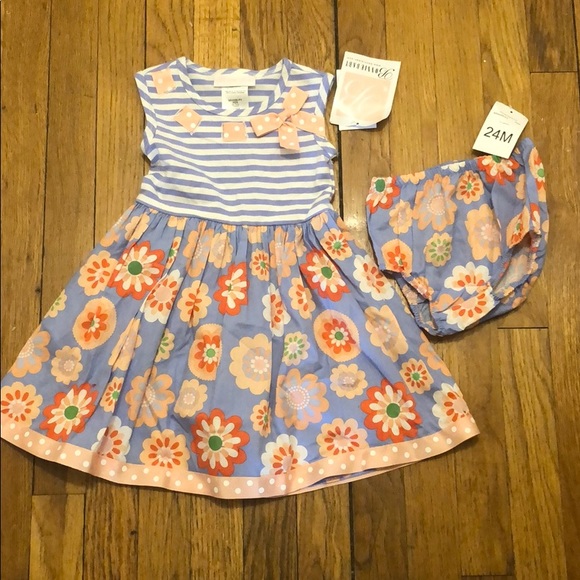 Bonnie Baby Spring Dress and Bloomers Size 24 M - Picture 1 of 4
